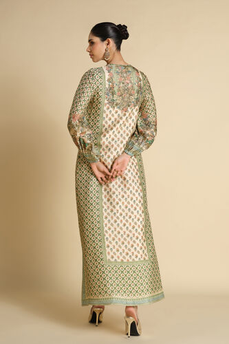 Rhiannon Gota Patti Silk Kaftan - Ivory, Ivory, image 2